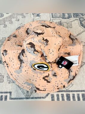 NWT FOCO Green Bay Packers Desert Camo Boonie Bucket Hat NFL Licensed Sun Hat